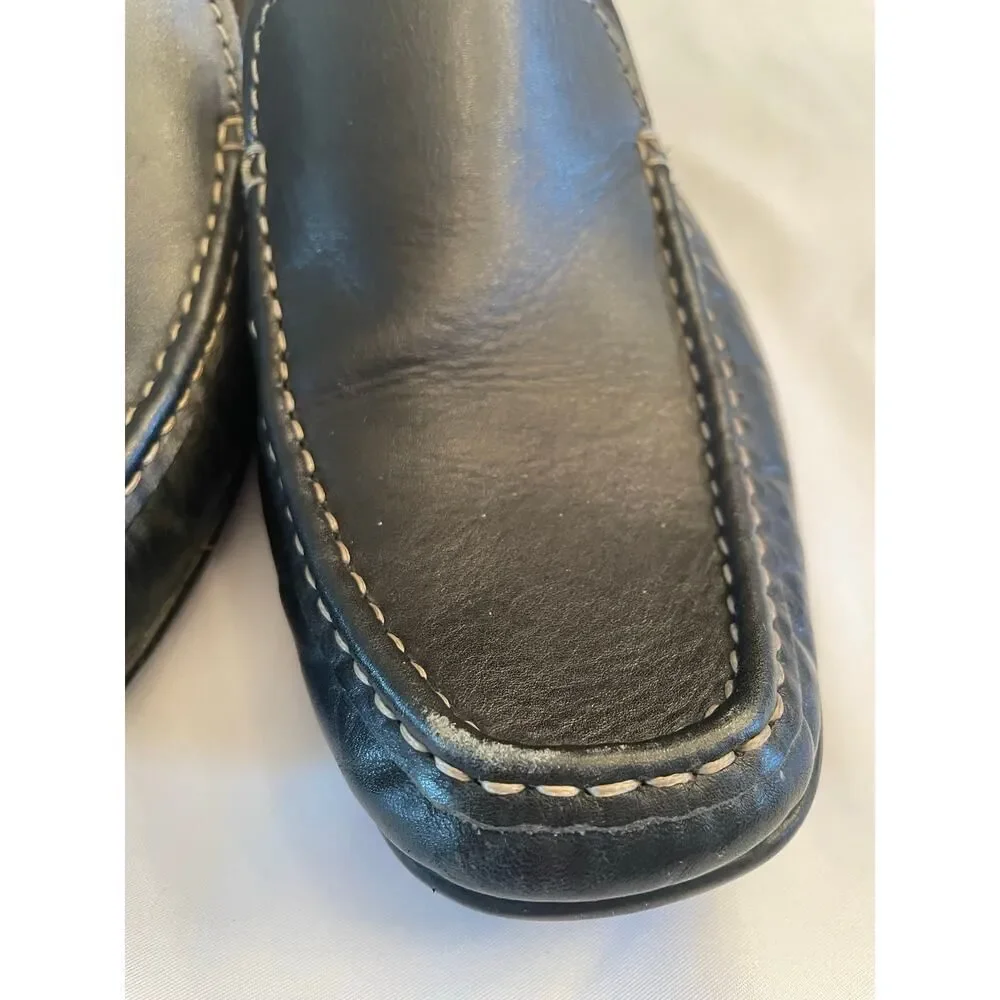 Alfani Men's Java Driving Black Leather Loafers Size‎ 9-1/2
